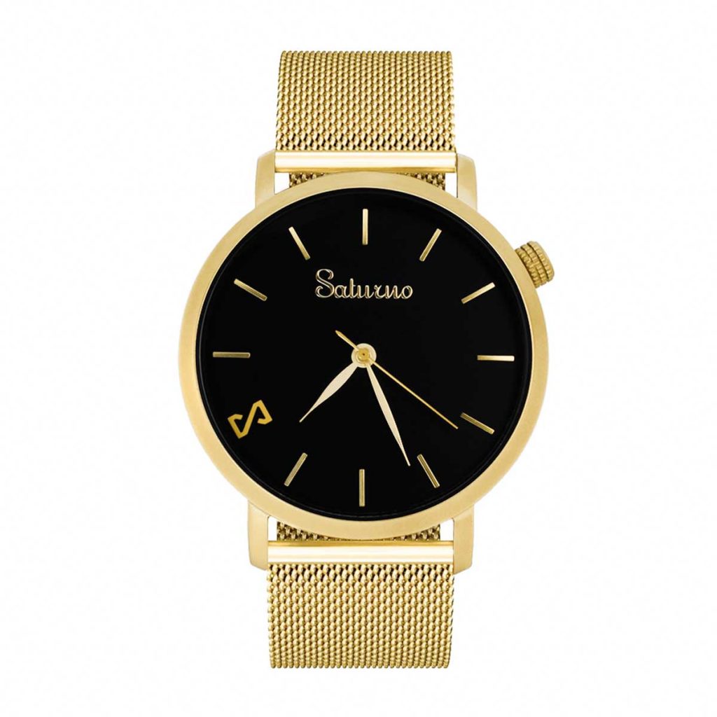 Reloj Acero Inoxidable Oro “Black”.